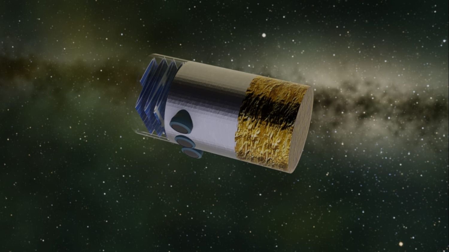 Satélite fabricado con micelio